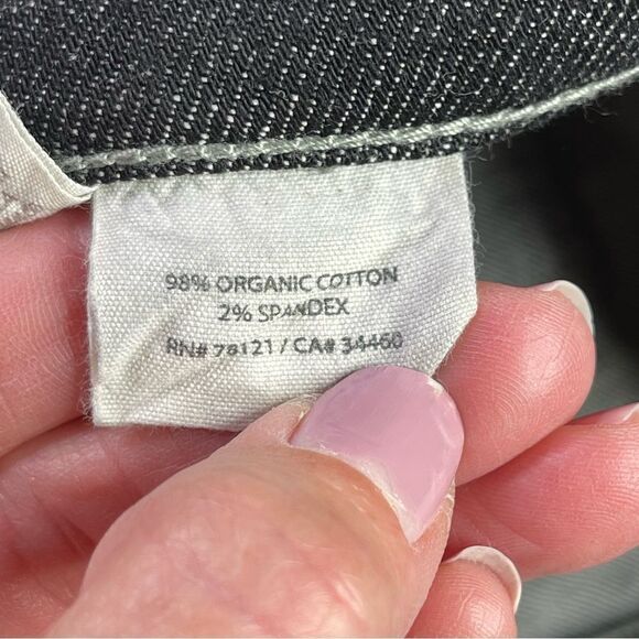 Eileen Fisher Jeans Women's 2 Black Skinny Mid-Rise Denim Stretch Organic Cotton - Picture 7 of 16